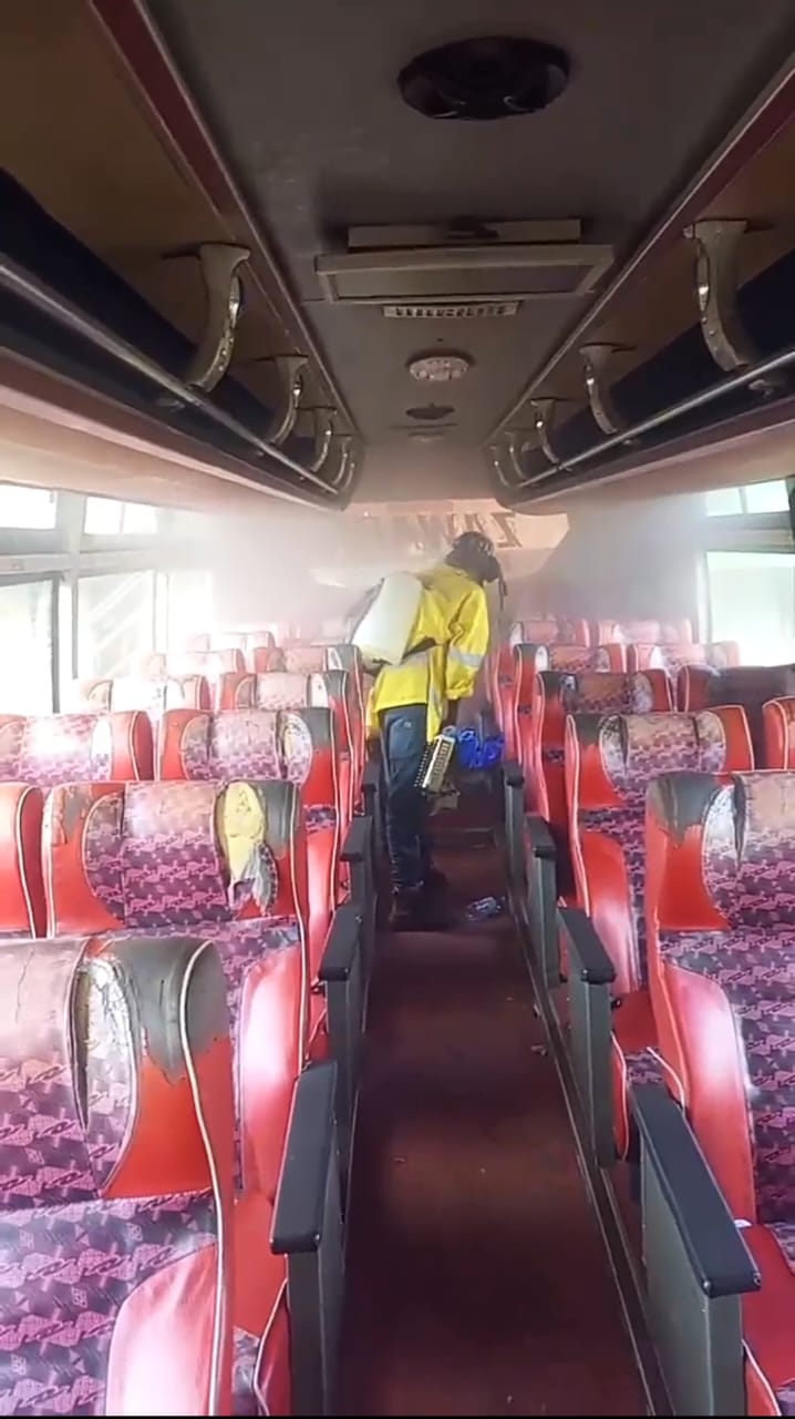 Public transport fumigation and safety treatment